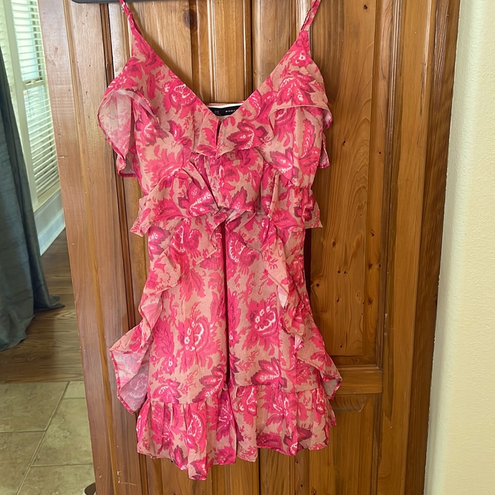 BRAND NEW Hot pink mini dress size small